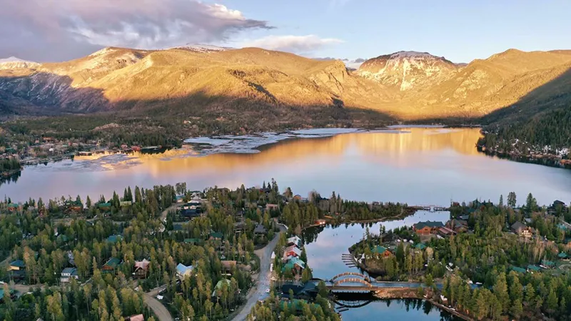 Fishing boat on Grand Lake, Colorado
